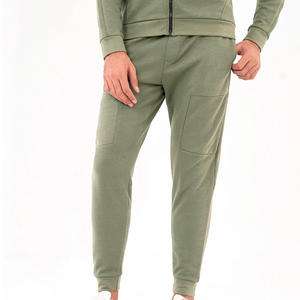 Pantalones de lona de punto para hombre de la mejor calidad al por mayor pantalones de lona ajustados informales pantalones de lona elásticos - Product Image 2