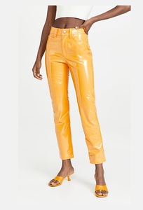 Leggings en similicuir taille haute pour femmes personnalisables pantalons extensibles taille moyenne conception imperméable ample en gros personnaliser PU - Product Image 4