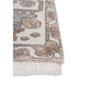 Alfombras de Lana Tejidas a Mano Color Marfil con Diseño de Medallón Rectangular y Patrones Abstractos para Sala de Estar, Pasillo y Entrada - AKWT-1066 - Product Image 4