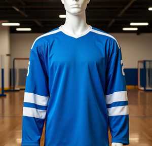 เสื้อกีฬาฮ็อกกี้น้ำแข็งผ้าโพลีเอสเตอร์สำหรับผู้ใหญ่เสื้อเจอร์ซี่ไอซ์ฮ็อกกี้น้ำแข็ง100% โลโก้แบรนด์ - Product Image 2