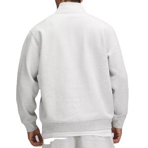 เสื้อฮู้ดฟลีซผู้ชายแบบซิปครึ่งตัวสำหรับฤดูหนาว ออกแบบ OEM ตามสั่ง พร้อมโลโก้สั่งทำ ระบายอากาศได้ดี กันน้ำ ผลิตตามสั่ง ขายส่งคุณภาพสูง - Product Image 3