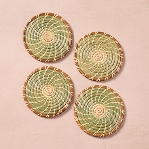 ชุดจานรองแก้วหญ้าทะเล2สี4ชิ้นเป็นมิตรต่อสิ่งแวดล้อมทำจากของตกแต่งโต๊ะในเวียดนามขายส่ง - Product Image 1