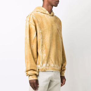 Vente directe d'usine, logo personnalisé, sweat-shirts à boutons en coton mélangé, lavage à l'acide, qualité supérieure, prix bas, pour hommes - Product Image 2