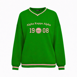 Sweat-shirt Alpha Kapa Alpha Sorority, pull décontracté en coton pour femme, col rond, style universitaire, surdimensionné, jersey brodé, pull de qualité supérieure - Product Image 1