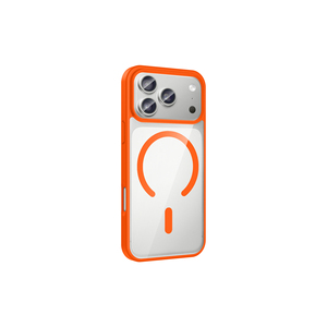 Coque en silicone MagSafe pour iPhone 17 Pro Max, anti-traces de doigts, protection intégrale, design Orange Ins, compatible avec la charge sans fil - Product Image 5