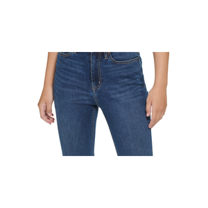 Calvin Klein Jeans Pantaloni a Zampa d'Elefante da Donna a Vita Alta in Denim Stampato Casual con Orlo a Spacco Taglia 29 (XL e 2XL) - Blu Traspirante - Product Image 2