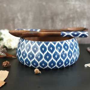 Elegante Tazón de Madera Ecológico Accica, Obra de Arte Esmaltada Hecha a Mano, Apto para Lavavajillas, Ligero, Plato Decorativo para Servir - Product Image 5