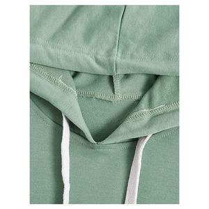 Wholesale Women's French Terry Cropped Pullover Hoodie Custom Logo Plus Size Sweatshirt Autumn/Winter Hooded Collar - Product Image 3