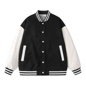 Chaqueta Varsity de Invierno 2025 con Diseño Moderno para Hombre, con Cierre de Cremallera, Relleno de Algodón Transpirable y Piel de Vaca - Product Image 3