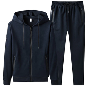 Venta al por mayor traje Jogging trajes impermeable Zip Up Sudadera con capucha conjunto con lápices pantalón auto cinturón conjuntos de los hombres Tech Fleece chándales - Product Image 4