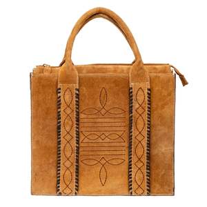 Botte Stich daim Western petit sac fourre-tout sac à main en cuir véritable Western sac à main à la main mode sac en cuir de qualité supérieure - Product Image 1