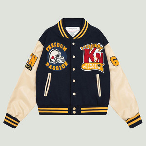 Customizable Vintage <b>White</b> 100% Wool Bomber <b>Jacket</b> <b>Men</b> High Quality Winter Varsity <b>Jacket</b> Windproof Thick Casual Embroidered - Product Image 6