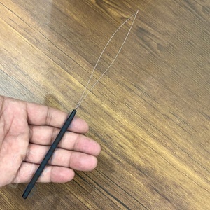 Matt Black Hair <b>Extension</b> Loop Tool Set Stainless Steel Pulling Needle with Anti-Slip Handle for Micro Ring & <b>Bead</b> <b>Extensions</b> - Product Image 2