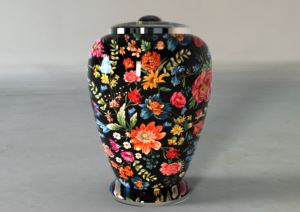 Urnas de cremación para adultos Premium Golden Flower para cenizas humanas con bolsa de terciopelo gratis - Product Image 3