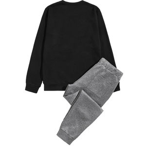 2025 chándales de invierno personalizados para hombre, conjuntos apilados con logotipo 3D que incluyen sudaderas con capucha con estampado de soplo, pantalones acampanados, chándales de talla grande - Product Image 2