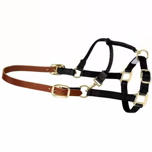 Brides de cheval en cuir de qualité supérieure et licous en nylon satiné doux pour les courses de chevaux - Product Image 2