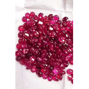249 pièces de Bangkok verre rempli rubis 6x4 7x5 9x7mm ovale Cabochon 198 Cts Lot Iroc ventes juillet pierre de naissance gemme cabine US $159 tout - Product Image 4