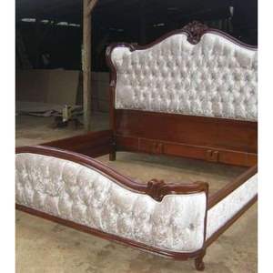 เตียงทาสีฝรั่งเศสคลาสสิก-มะฮอกกานีสีน้ำตาล-183 - Product Image 2