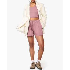 Nouvel ensemble décontracté avec short pour femme 2 pièces ensembles pour femmes tenues été marque privée 100% coton ensembles shorts - Product Image 2