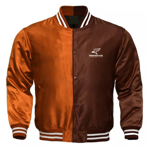 Chaqueta con letras de satén hecha a medida Chaquetas con letras de satén personalizadas al por mayor para hombres Chaquetas cálidas de invierno - Product Image 2
