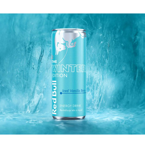 Venta al por mayor de Red Bull Iced Vanilla Berry The Winter Edition 24x250ml con sabores naturales y artificiales, color azul brillante FCF. - Product Image 6