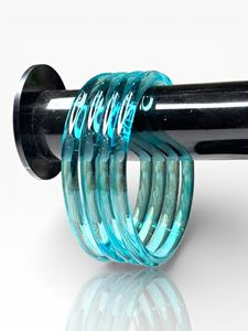 Bracelet en verre facetté de forme émeraude bleu ciel indien, fabriqué directement en usine, tendance pour femmes, léger, prix de gros - Product Image 3