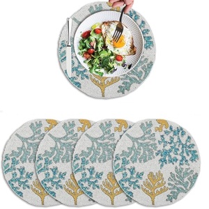 Napperon élégant en perles de verre pour l'hiver spécial repas et fêtes de mariage tapis et tampons - Product Image 3