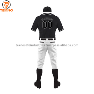 Conjuntos de uniformes de béisbol impresos con logotipo personalizado de alta calidad, venta al por mayor, color sólido, la mejor calidad, nuevos precios razonables, hechos en poliéster - Product Image 3