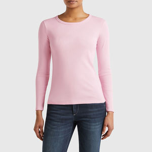 T-shirts de luxe avec logo personnalisé Design de mode classique écologique avec manches longues de couleur unie respirante pour l'été - Product Image 2