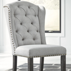 Silla de comedor Jeanette tapizada Wingback con detalles plisados teca caoba Suar uso de madera otros muebles de comedor 0912491 - Product Image 5