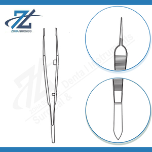 Pinces à suture micro-corneale St Martin 1-2 dents 89 mm de long, motif fin, ensemble d'instruments chirurgicaux en acier inoxydable certifié CE - Product Image 3