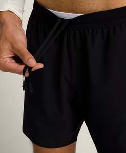 Pantalones cortos deportivos personalizados informales de poliéster para tenis para hombre, de secado rápido, ecológicos, teñidos lisos, para gimnasio, atléticos, con cordón, para Fitness y correr - Product Image 4