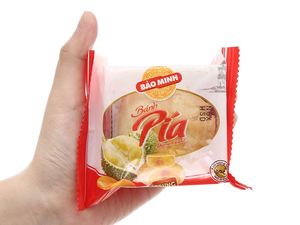Gâteau vietnamien au durian Pia, fabriqué à partir de fruits de durian frais, 100% naturel, garniture au durian biologique, sans sucre, faible en glucides, emballage en sachet - Product Image 2