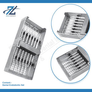 Ensemble d'instruments dentaires endodontiques en acier inoxydable, kit d'instruments manuels, outils professionnels pour dentistes, certifié CE, fabricant pakistanais ZOHA - Product Image 3