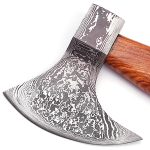 Hacha de acero de Damasco hecha a mano Profesional servicio OEM alta calidad personalizada al por mayor diseño con mango de madera mejor Material - Product Image 3