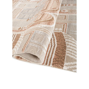 Alfombra Khidki 13020 de Lana y Seda de Bambú, Tejida a Mano, Color Marfil, 10 mm de Grosor, Rectangular, Abstracta, para el Hogar, Pasillo, Sala de Estar - Product Image 2