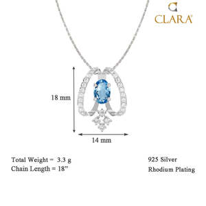 Collar con Colgante Clásico Stella de CLARA, Plata de Ley 925, Diseño de Copo de Nieve con Circonita, Oro Rosa de 18K, para Compromiso - Product Image 4
