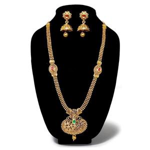 Kriaa Fine Jewelry <b>Set</b> Gold-Plated Pendant with <b>Pottery</b> Stone 1109822 Necklace - Product Image 1