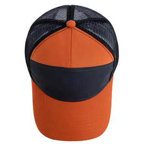 Gorra de camionero de estilo de siete paneles personalizada al por mayor gorra de béisbol ajustable colores de empalme gorra en blanco - Product Image 4