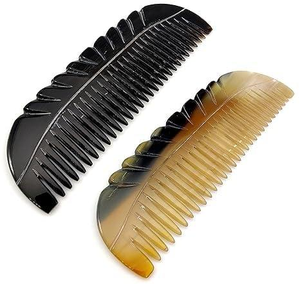 Peine de pelo de cuerno de búfalo Natural hecho a mano de alta calidad peine de salón de cuerno de vaca de moda con logotipo personalizado disponible para la venta ágata - Product Image 5