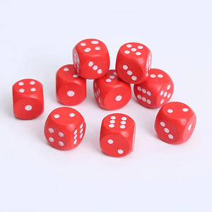 Plateau à dés en bois massif avec vin arrondi Mahjong dés en bois Points de couleur jeu imprimé boîte à dés - Product Image 4