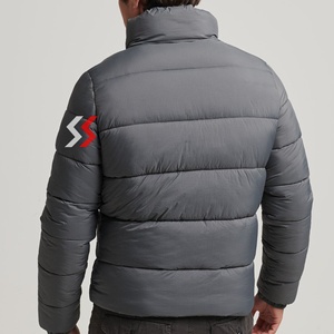 Wholesale 2025 Customized Logo Puffer <b>Jacket</b> for Men OEM Printed Winter Fleece <b>Jacket</b> <b>with</b> <b>Pocket</b> Men Puffer <b>Jacket</b> Custom - Product Image 2