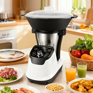 Appareil de préparation alimentaire automatique, appareils de cuisine multifonctionnels, 6 en 1, <span class=keywords><strong>soupe</strong></span>, mixeur, <span class=keywords><strong>cuiseur</strong></span>, KM01002 - Product Image 1