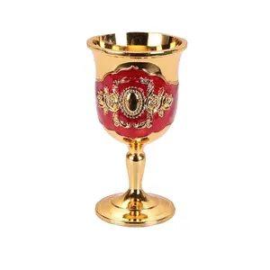 皇家黄铜手工雕刻圣杯酒杯宗教手工酒杯水杯优惠价格