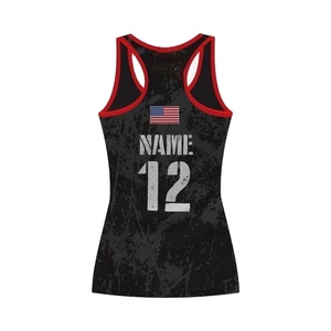 Sportswear Summer Ladies Softball Racerback Sublimation Jersey Custom Logo Sportswear Tank <b>Top</b> for Womens - Product Image 1