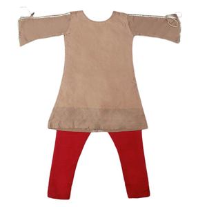 Traje Masuri Bordado para Niñas de 3 Piezas - Marrón - Product Image 5