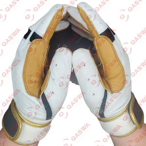 Nouvelle arrivée dernière conception personnalisée 100% cuir véritable antidérapant respirant réglable Wrap manchette Baseball gants de frappe - Product Image 2