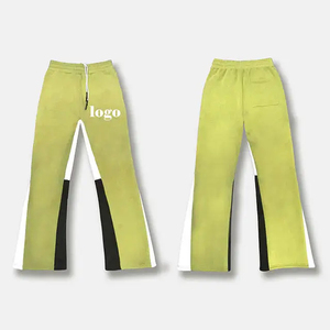 Flared Sweatpants Casual Baggy 2026 New Arrival Custom Men's Loose <b>Stacked</b> Splash Paint Track <b>Joggers</b> Bootcut Flare Sweat Pants - Product Image 4