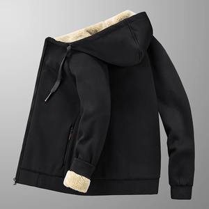 Sudadera con Capucha Unisex, Cálida, de Poliéster y Algodón, con Cierre, Deportiva, de Invierno, con Forro Polar - Product Image 4