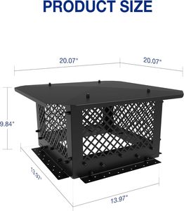 Capot de <span class=keywords><strong>cheminée</strong></span> OEM personnalisé en métal thermolaqué, anti-rouille, résistant à la pluie et à la neige, avec protection anti-animaux, pour <span class=keywords><strong>cheminée</strong></span> à foyer unique, outils de <span class=keywords><strong>cheminée</strong></span> - Product Image 2
